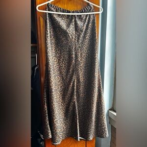 SHEIN leopard slip skirt altered size s/m